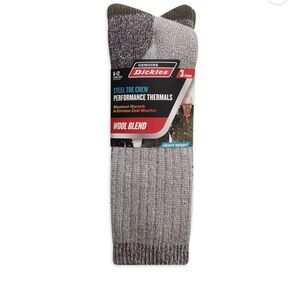 Dickies Men's Wool Thermal Crew Sock, Pack-3